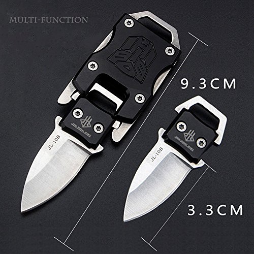 NedFoss Messer Outdoor Mini Klein EDC Taschenmesser Taschenwerkzeug Gürtelmesser (schwarz)