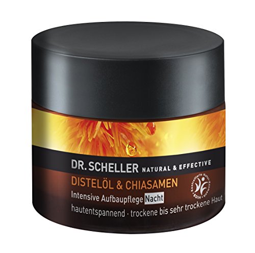 Dr. Scheller Distelöl und Chiasamen Intensive Aufbaupflege Nacht trocken bis sehr trockene Haut, 50 ml