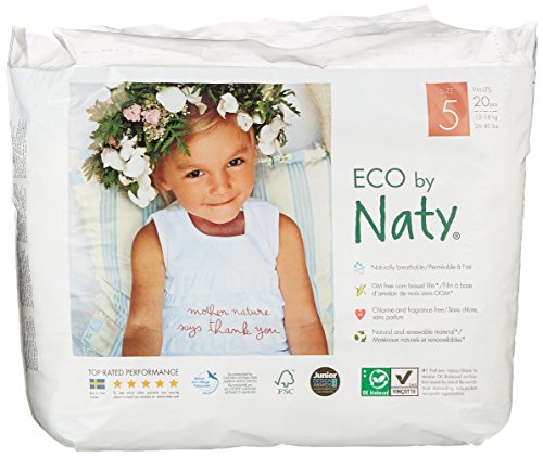Naty by Nature Öko-Höschenwindeln, Größe 5,  (12-18 Kg), 4er Pack (4 x 20 Windeln)