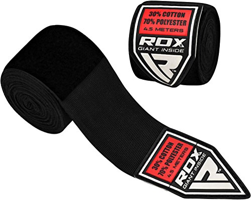 RDX Boxen Boxbandagen Wraps MMA Elastisch Handschuhe Daumenschlaufe 4,5 Meter Innenhandschuhe Muay Thai