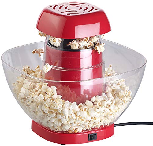 Rosenstein & Söhne Popkorn-Maker: Heißluft-Popcorn-Maschine mit Auffangschale, für 80 g Mais, 1.200 Watt (Popcorngeräte)