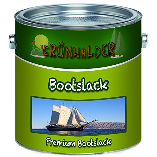Grünwalder Bootslack für Holz und Metall premium Yachtlack Polyurethanlack verstärkte Bootsfarbe Parkettlack (1 L, Farblos)