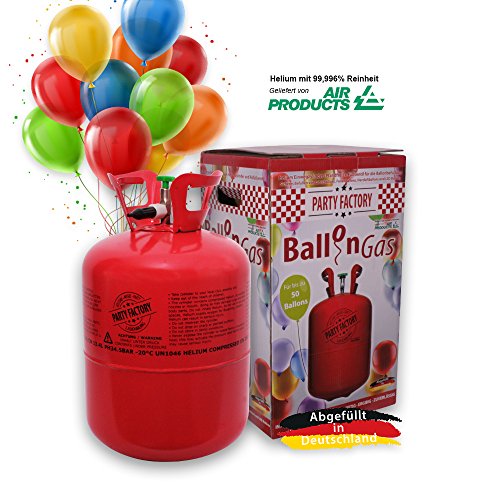 Party Factory Ladenburg Ballongas Helium für 50 Luftballons