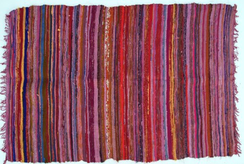 Flickenteppich 100*160 cm / Teppiche und Bodenmatten/ Variante: Farbe: rot-bunt