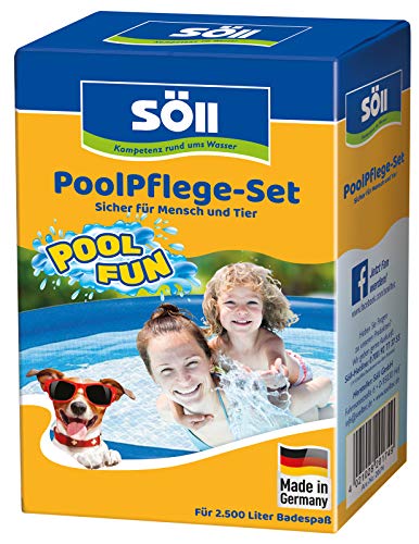 Söll Pool Pflege-Set für Pool, Schwimmbad, Planschbecken und auch Hundepool gegen Algen, Bakterien, Pilze und Sporen (AquaDes 250 ml + AlgenFrei 250 ml)