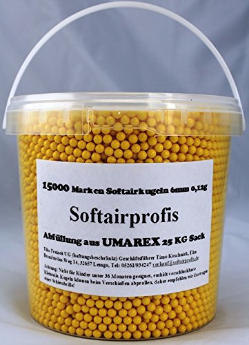 15000 Umarex Softairkugeln BB´s 0,12 Gramm , 6mm , Gelb , Gradfrei