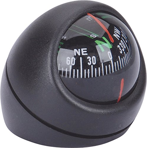 hr-imotion Kugel Kompass mit Gradanzeige [Selbstklebend , montierbar auch um 180 Grad gedreht] - 10310601