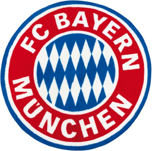 FC Bayern München Fan Teppich 100cm rund Logo Bundesliga Fussball kinderland24