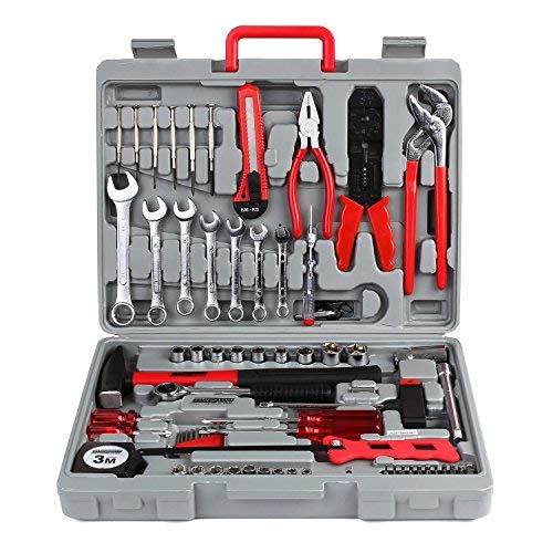 FIXKIT Werkzeugset im Koffer Werkzeugkoffer Werkzeugkasten für den Haushaltsbereich Universal-Haushalts-Werkzeugkoffer (555 teilig)
