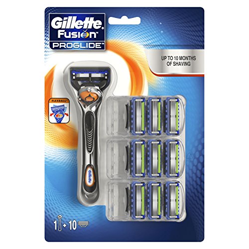Gillette Fusion5 ProGlide Rasierklingen mit Rasierer, 9 Stück