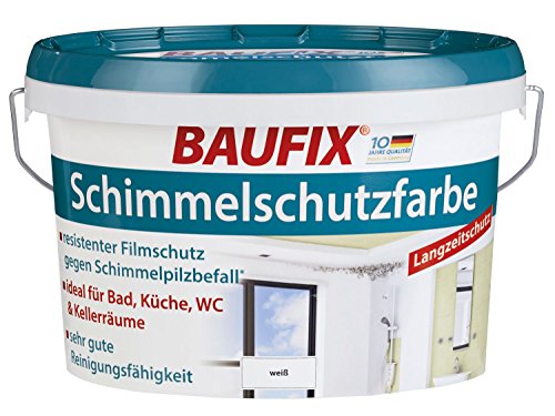 Baufix Schimmelschutzfarbe Weiß Seidenmatt 2,5 Liter