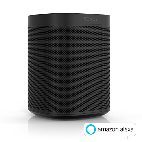Sonos One Smart Speaker, schwarz – Intelligenter WLAN Lautsprecher mit Alexa Sprachsteuerung & AirPlay – Multiroom Speaker für unbegrenztes Musikstreaming