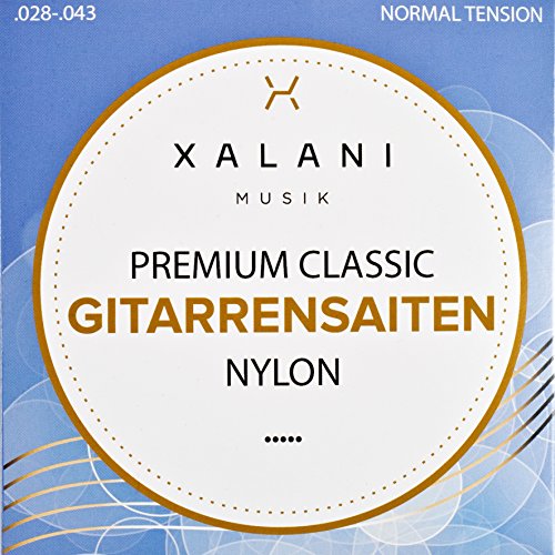 Premium Gitarrensaiten Nylon | Bonus: extra D-Saite gratis | Saiten Set für Klassische Gitarre Konzertgitarre und Akustikgitarre | XALANI MUSIK