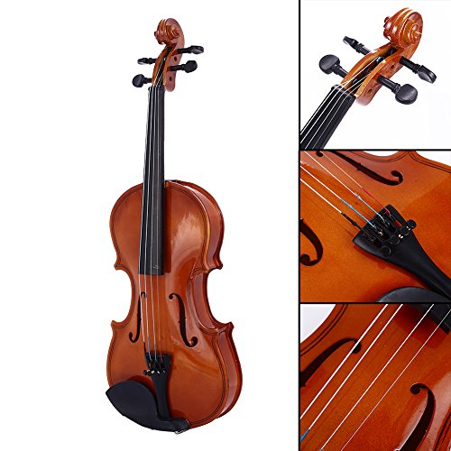 Bolange 1/8 Größe akustische Violine Geige Kit Set Rotlicht für Studenten Starter Anfänger Urlaubsgeschenk