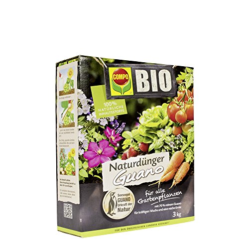 COMPO BIO Naturdünger mit Guano für alle Gartenpflanzen, 3 kg