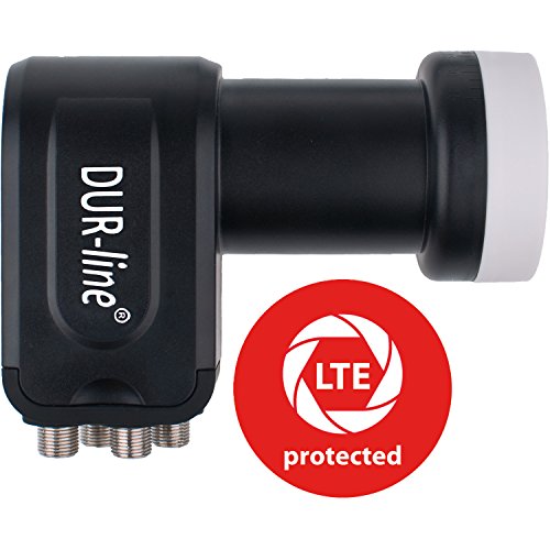 DUR-line +Ultra Premium Quad - LNB - 4 Teilnehmer + mit LTE-Filter + [Full HD, HDTV, 3D, LTE-/UMTS-/GSM-/DECT-Filter ] - DUR-line Qualitätsprodukt