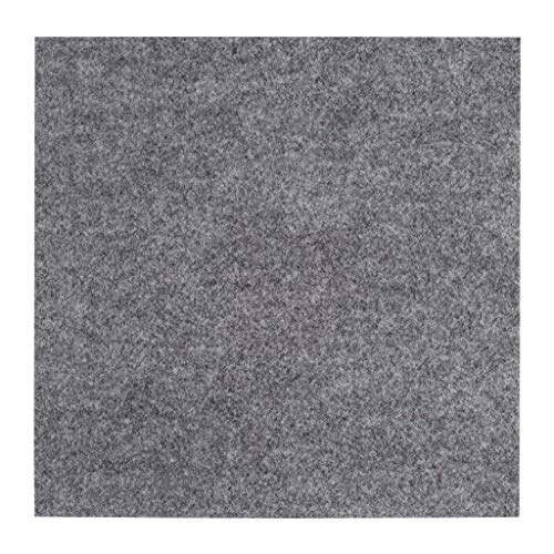 andiamo Teppichfliesen selbstklebend Teppichboden Bodenbelag Nadelfilz Fliese 40 x 40 cm - Set, Farbe:Grau, Größe:4 m²