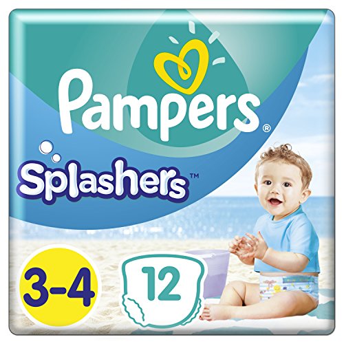 Pampers Splashers 12 Einweg-Schwimmwindeln, Größe 3-4