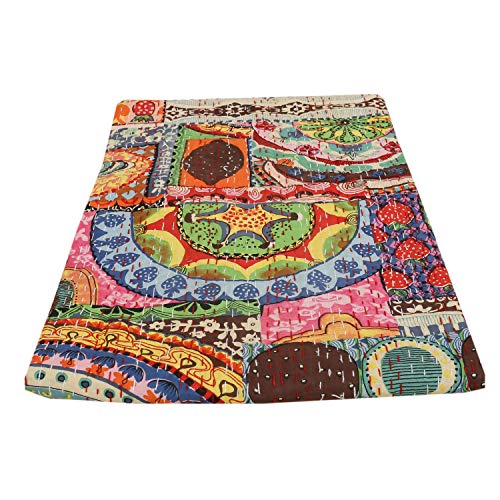 indischen Patch Work Baumwolle Kantha Quilt Tween Tagesdecken Überwurf Decke (Multi Floral) Bohemian Tagesdecke, Bohemian Betten, handgefertigt kantha Steppdecke
