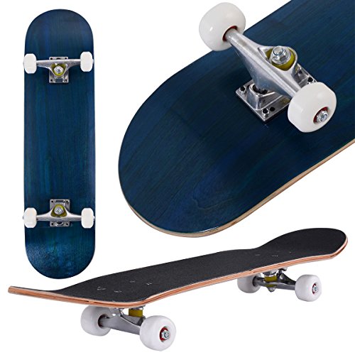 COSTWAY Skateboard Minicruiser Komplettboard Longboard Funboard Holzboard Ahornholz Farben zur Wahl 79 x 20 cm