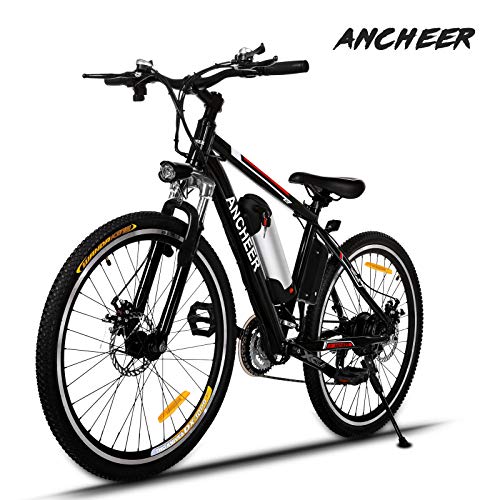 ANCHEER Elektrofahrrad 26 Zoll e Bike Mountainbike, 25-50km/h Meilen Kilometerstand, 36V 8AH Abnehmbarer Akku and 21 Gang Getriebe