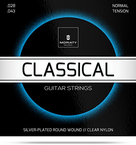 Gitarrensaiten Konzertgitarre  Premium Nylon Saiten für klassische Gitarre & Akustikgitarre (6 Saiten-Set) + E-Book