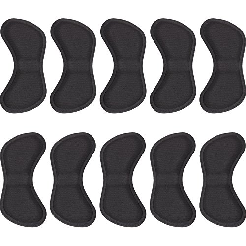 5 Paar Heel Grips Liner Selbstklebende Fersenpolster Fersenschutz Schuh Einlegesohlen Kissen Pads Aufkleber Fußpflege Protector, Schwarz
