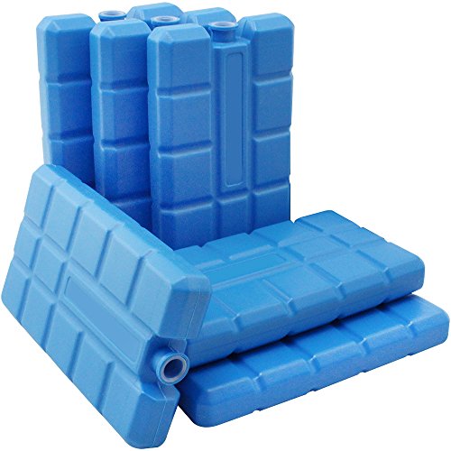 COM-FOUR 6er Pack Kühlakkus, je 200 ml, blau - für die Kühltasche (06 Stück)