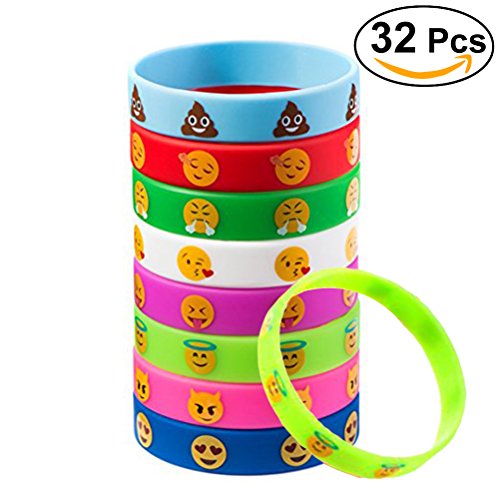 TOYMYTOY 32 Stück Kinder Armbänder Silikon für Kinder Geburtstag Party Geschenk Mitgebsel