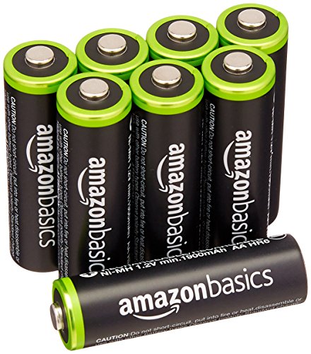 AmazonBasics Vorgeladene Ni-MH AA-Akkus - Akkubatterien (1.000 Zyklen, typisch 2000mAh, minimal 1900mAh) 8 Stck (Äußere Hülle kann von Darstellung abweichen)