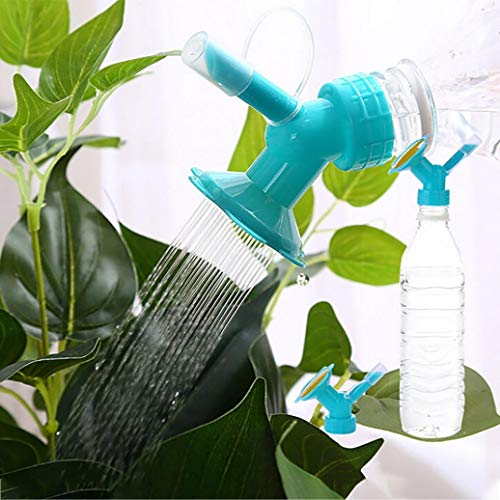 Vektenxi 2 In 1 Kunststoff Sprinklerdüse Für Blumengießer Flaschengießer Sprinkler Duschkopf für Pflanzen Gemüse Blau Premium Qualität