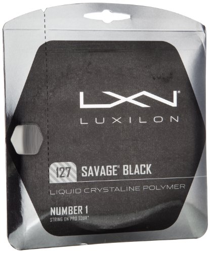 Luxilon Unisex Tennissaite Savage 127, schwarz, 12,2 Meter, 1,27 mm, WRZ994300