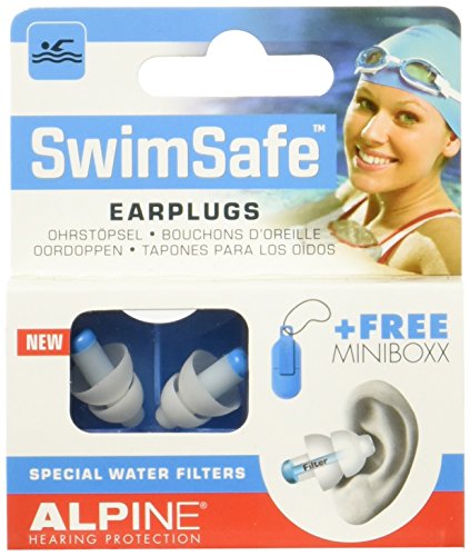 Alpine SwimSafe - Ohrstöpsel zum Schwimmen & gegen Wasser, Gratis Miniboxx