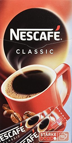 Nescafé Classic, Löslicher Kaffee, Faltschachtel mit 10 x 2g Sticks (5er Pack)