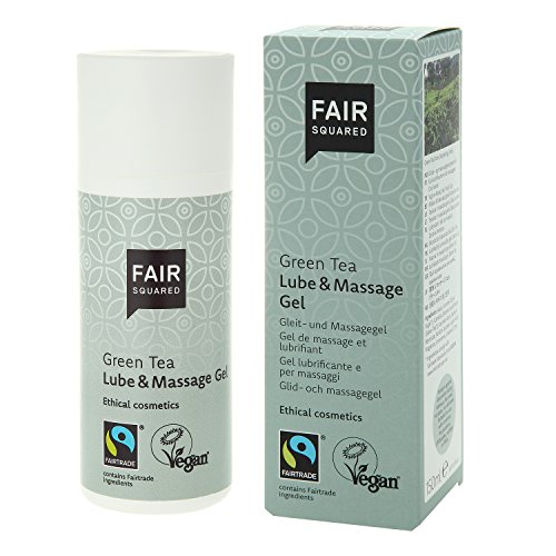 FAIR SQUARED Lube & Massage Gel, Gleit- und Massagegel Green Tea, Grüner Tee, vegane Naturkosmetik, 150 ml