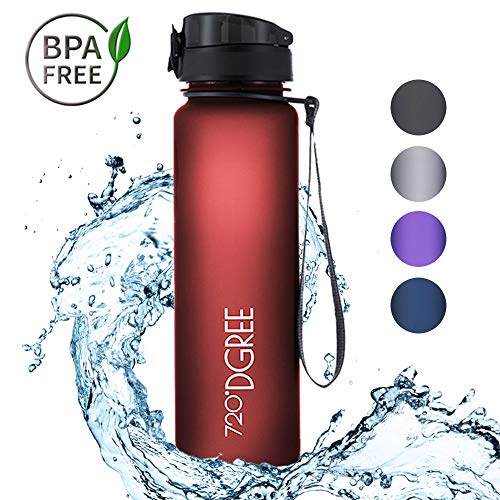 720°DGREE Trinkflasche “uberBottle“ - 1L | Wasserflasche Auslaufsicher | Sportflasche BPA-Frei | Schule, Sport, Wasser, Fahrrad