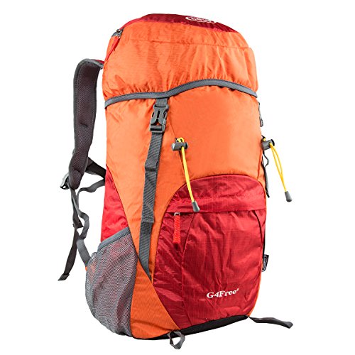 G4Free 40L Wasserdichter Ultraleicht Faltbarer Trekkingrucksack Daypack Damen Herren für Outdoor Wandern Camping Reisen