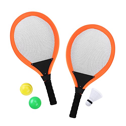 1 Paar Badminton Tennis Set Badminton Schläger Wasser Tennisschläger Tennisbälle für Kinder