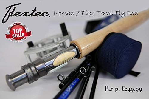 Flextec Nomad Travel Fliegenrute aus Kohlefaser, 7-teilig, 2,4, 2,6 und 2,7 m, in Größen 4/5, 5/6 und 6/7 8' 6 # 5/6
