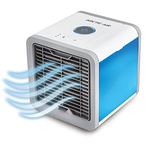 Arctic Air mobiles Verdunstungs Klimagerät Cool Luftkühler Befeuchter Ventilator mit USB Anschluß oder Netzstecker | Hydro-Chill Technologie | 3 Kühlstufen - 7 Stimmungslichter | Das Original von Mediashop