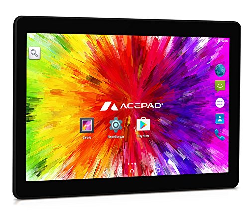 ACEPAD A121 (10.1') 3G Tablet PC, 2GB RAM, 64GB Speicher, Dual-SIM, Android 7.0, IPS HD 1280x800, Quad Core CPU, WIFI/WLAN/Bluetooth, USB/SD (Alu-Schwarz)