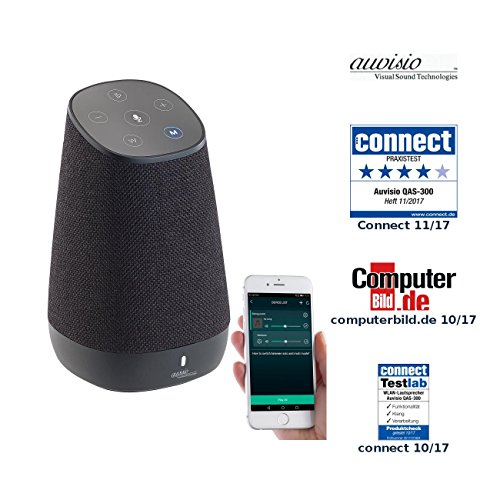 auvisio Bluetooth Lautsprecher: WLAN-Multiroom-Lautsprecher mit Amazon Alexa und Akku, 30 Watt (WiFi Lautsprecher)