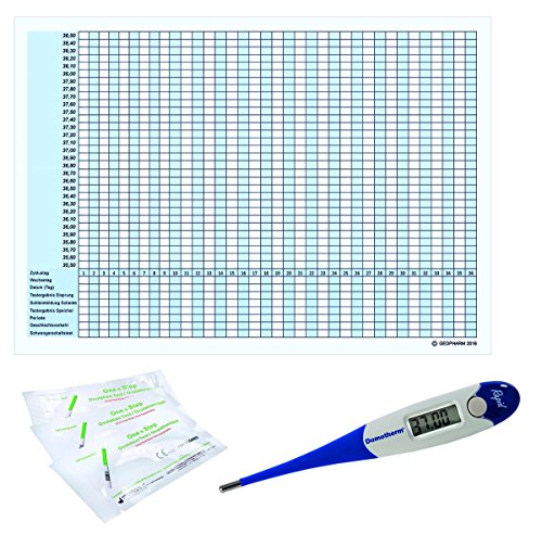 Thermometer Domotherm 0830 Rapid mit 5 Zykluskalendern und 20 One+Step Aide Ovulationstests