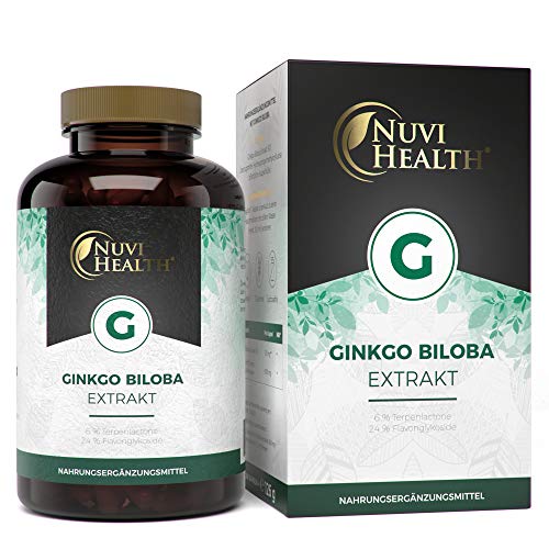 Ginkgo Biloba - 180 Kapseln - 6000 mg - 6 Monatsvorrat - Laborgeprüft - Hochdosiert - Spezial Extrakt - Standardisierter Anteil an Flavonoide & Terpenlactone - Vegan - Premium Qualität
