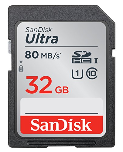 SanDisk Ultra SDHC I 32 GB bis zu 80 MB/Sek, Class 10 Speicherkarte  [Frustfreie Verpackung]