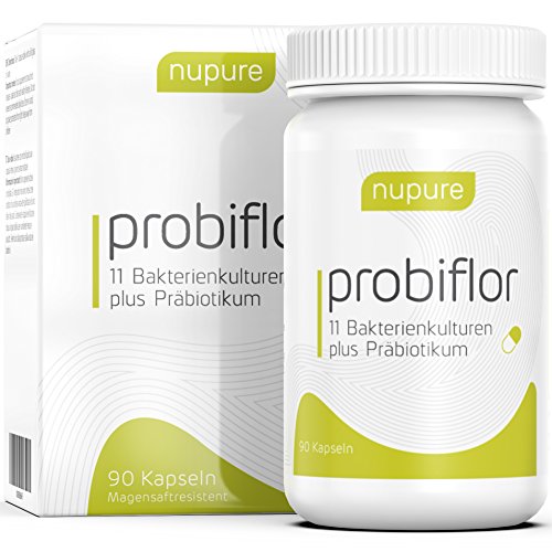 TESTSIEGER 01/2018: Nupure Probiflor - Probiotika 3 Monatsvorrat, 20 Mrd. KBE, 11 Bakterienkulturen