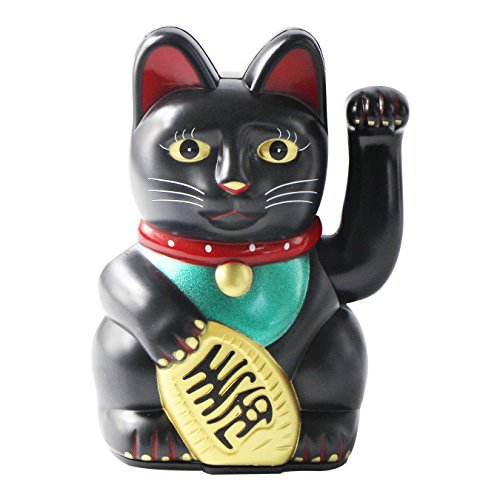 UOOOM Glückskatze Winkekatze Glücksbringer Chinesische Glücks Katze Fengshui Deko Figur Dekoartikel