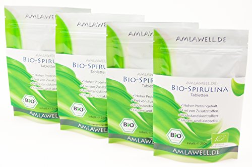 Amlawell Bio-Spirulina Tabletten / 1000g / 4000 Presslinge / BIO - DE-ÖKO-039 (1)
