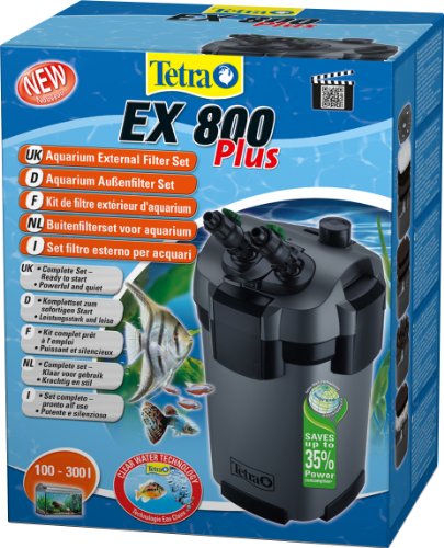 Tetra Aquarien Außenfilter EX 800 Plus (leistungstarker Filter für Aquarien von 100-300 L, Komplettset mit Ansaughilfe zum Schnellstart und Filtermedien)