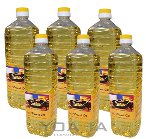 6er Pack 100% Erdnuss-Öl [6x 1000ml] Erdnussöl ~ Peanut Oil ~ Wok Öl